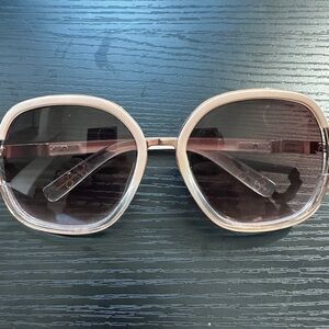 Jessica Simpson Transparent and Pink Sunglasses